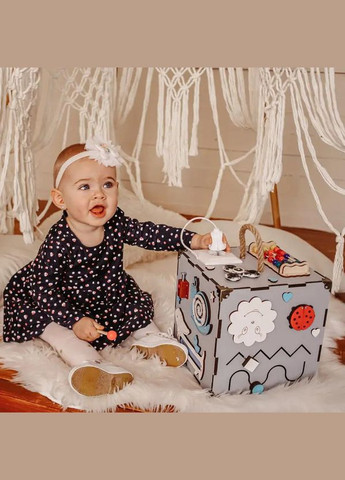 Развивающая игрушка Бизикуб Temple Group TG200165 23х23х23 см Серый No Brand (330137439)