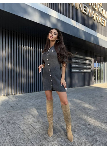 Сіра сукня, колір сірий Fashion