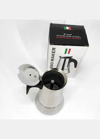 Кавоварка гейзерна UN-1902 на 6 чашок 270 мл, Гейзерна кавоварка для електроплити Unique (364664071)