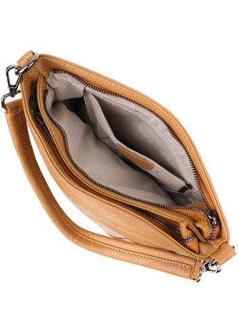 Женская сумка на два отделения из натуральной кожи 23015 Светло Vintage (357207694)