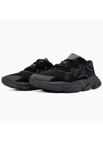 Черные летние кроссовки adidas ozweego triple black textile адидас озвиго No Brand