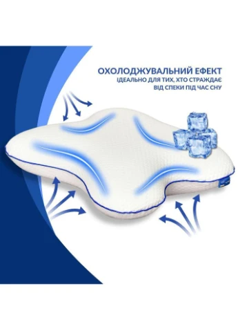 Подушка ортопедическая 58х50х12 см пена с эффектом памяти с наволочкой на молнии IDEIA (393546683)