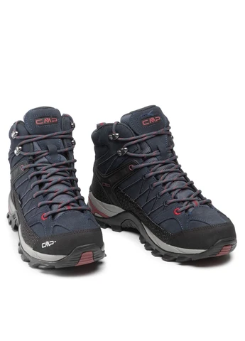 Черный демисезонный ботинки rigel mid trekking shoes wp black 3q12947-62bn CMP