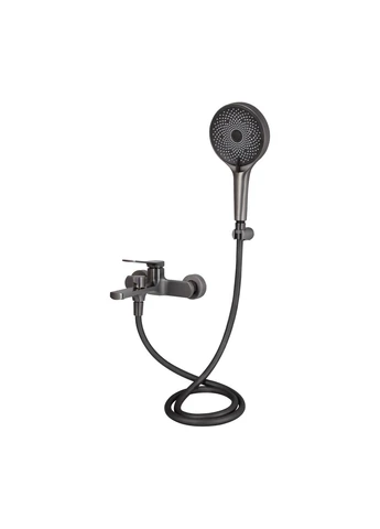Змішувач для ванни Slavonice (з душовим гарнітуром) QTSLV259GMB48035 Gunmetal Black PVD Qtap 259 (360768478)
