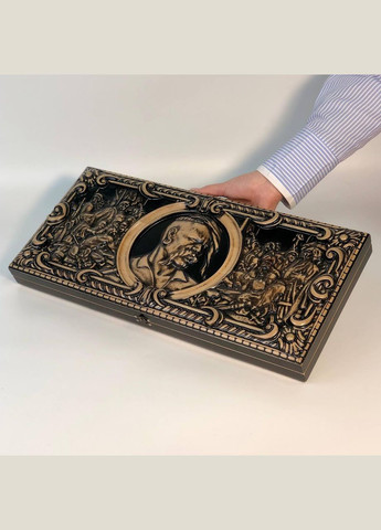 Нарды деревянные 50×23 см, арт.193004, оформлены резьбой, "Казак" Кавун Нарди (335212011)