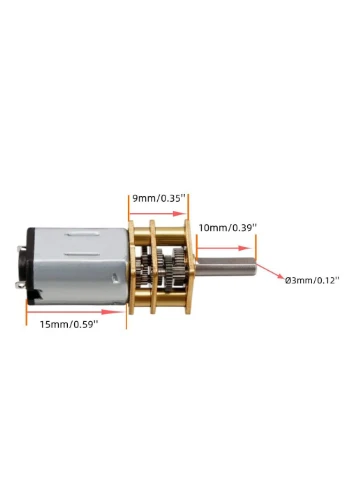 Двигун зі змінною швидкістю 12 В N20 DC 60 об/хв Amazon (300972213)