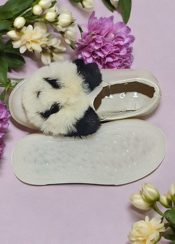 Молочні осінні кросівки пухнасті з мордочкою для дівчинки 89110 молочні L&D