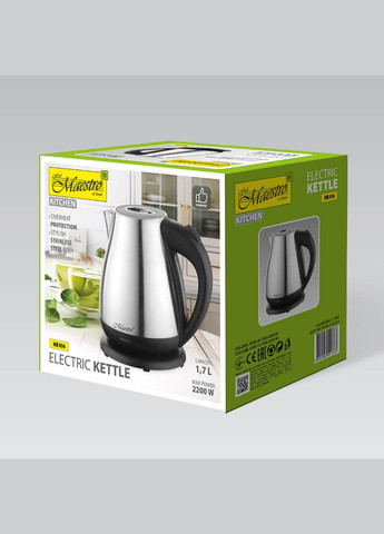 Электрочайник 1.7л нержавейка (MR-036) серебряный Maestro (349818373)