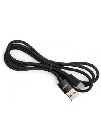 Дата кабель USB 2.0 AM to TypeC 1m nylon black (VCPDCTCNB1BK) Vinga usb 2.0 am to type-c 1m nylon black (268140983)