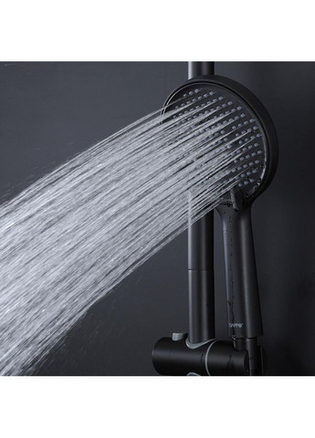 Душевая система G2406-6 излив - переключатель на лейку, 3-функции, латунь, черный GAPPO (372994970)