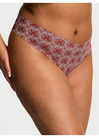 Трусики-стринги женские бесшовные No-Show Thong Panty коричневые Victoria's Secret (330829537)