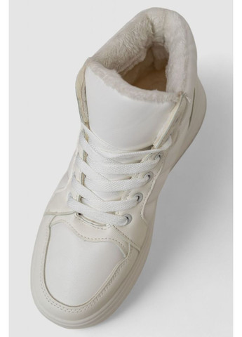 Кросівки жіночі зимові на хутрі, колір чорно-білий, 248RAM013 Ager білі всесезони (369972730)