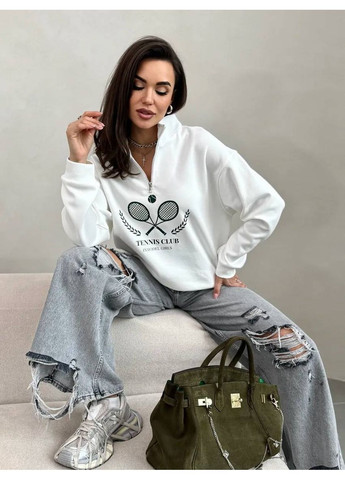 Молочный свитшот женский Гермес молния (364503751)