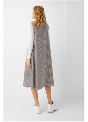 Серое повседневный платье 2001 1236 а-силуэт Dianora