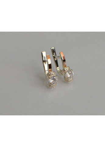 Серебряные серьги с золотом Silver Style (366813119)