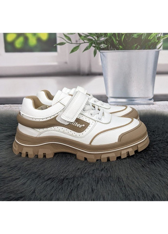 Білі осінні кросівки дитячі для дівчинки Clibee