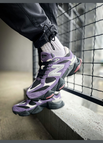 Фиолетовые демисезонные кроссовки мужские и женские new balance 9060 violet noir | нью баланс 9060 фиолетовые No Brand