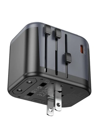 Мережевий зарядний пристрій BAC13 Leader 3-port PD20W(1C2A) universal conversion charger Black Borofone (389297452)