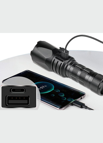 Фонарикповербанк Survivor Torch Powerbank 5000 mAh XHP160LED USB-C 18w Sandberg (315504092)