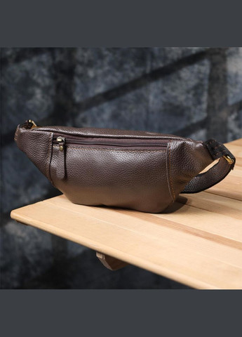 Сумка на пояс через плечо мужская кожаная Коричневый 35633 Shvigel (334673988)