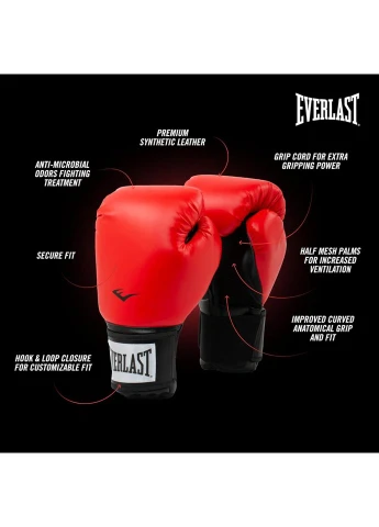 Боксерские перчатки PROSTYLE 2 BOXING GLOVE красный Уни P00003082 Everlast (387418641)