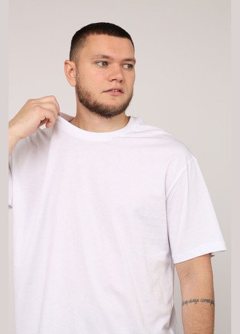 Біла футболка з коротким рукавом чоловіча колір білий цб-00267771 Yuki