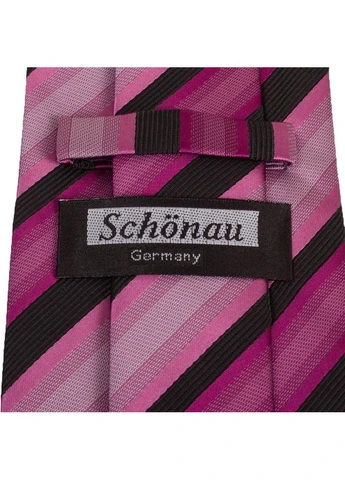 Полиэстеровый галстук стандартный розово-черный Schönau (Шонау)-73 Schonau (385602660)