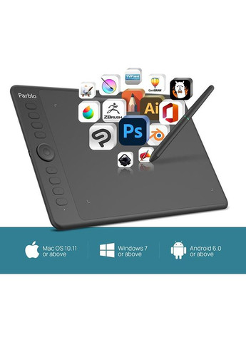 Графический планшет Intangbo M, черный Parblo (315142587)