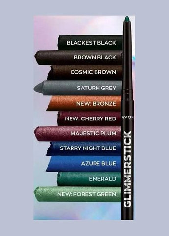 Олівець для очей Blackest Black/ Чорний 0,28 г стійкий олівець для очей олівець для міжреснички Avon (334718374)