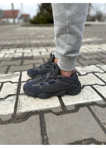 КРОСІВКИ ЖІНОЧІ ADIDAS YEEZY BOOST 500 BLACK BLUE АДІДАС ІЗІ БУСТ No Brand чорні демісезони (367170739)