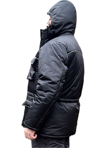 Черная зимняя куртка рабочая (зима) черная, 170/176 см ProsPerous