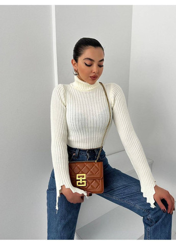 Білий демісезонний стильний укорочений светр (туреччина) — заміри в описі DK/DL Мода без кордонів