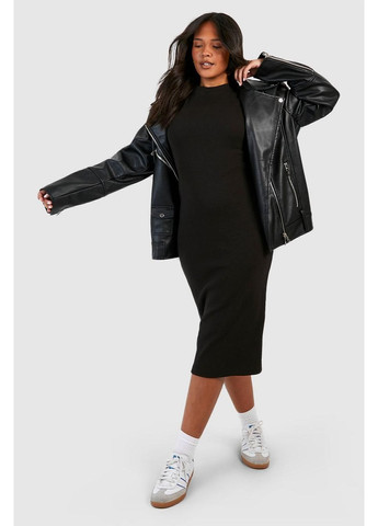 Чорна повсякденний сукня Boohoo однотонна