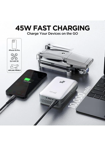 УМБ Power Bank SE 10000 mAh, 45 W, 2А, Fast Charge (U20BY10-0U000), USB-C, 400 г Litheli (394951832)