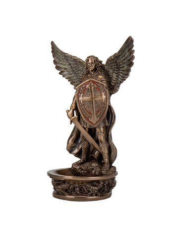Статуэтка-панно на стену с чашей Архангел Михаил 26х16х4 см 78023 Veronese (302239285)