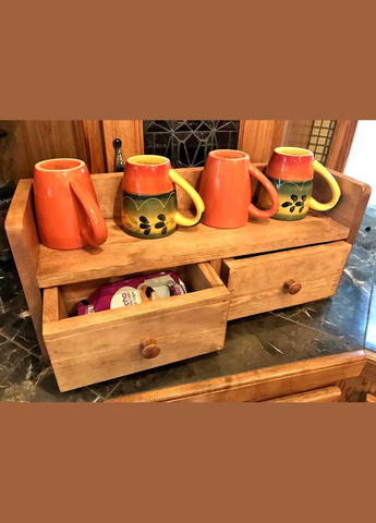 Полка настольная из дерева Риддер шафран (ПСТ-000806) No Brand (327847332)