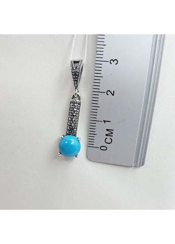 Кулон серебряный с бирюзой и марказитом 2,13 г No Brand (369736749)