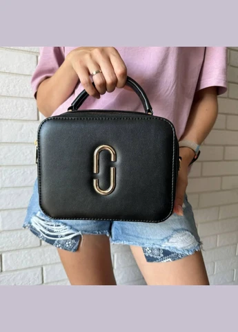 Стильна жіноча міні сумочка через каркасна плече Чорний з золотом No Brand (298997195)