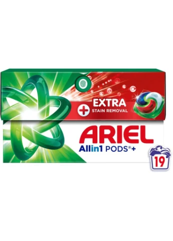 Капсулы для стирки Pods+ All-in-1 Extra Stain Removal Экстрасила выведение пятен 19 шт. (8700216765800) Ariel (390646554)