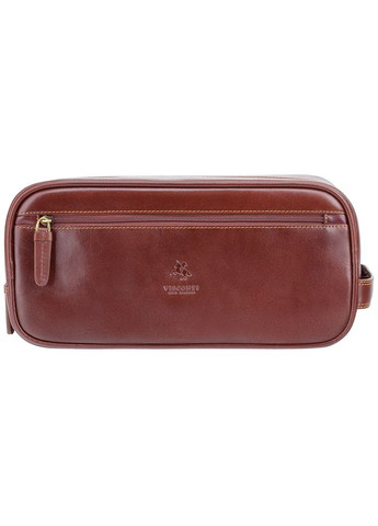 Шкіряна косметичка на два відділення MZ100 Naples (Italian Brown) Коричнева Visconti (303830459)