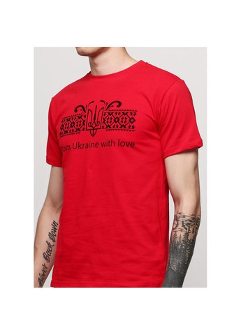 Красная мужская патриотическая футболка с принтом из украины from ukraine with love Stedman