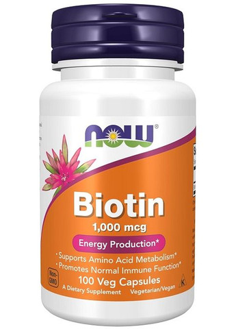 Biotin 1000 mcg 100 Caps Now Foods (293487723)