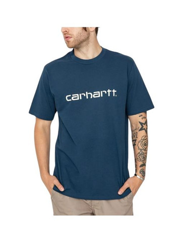 Синя футболка wip script t-shirt Carhartt