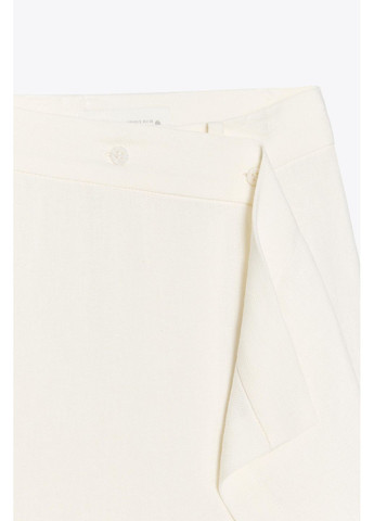 Белая асимметричная юбка на основе льна zw collection Zara