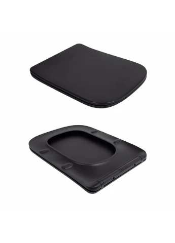 Унітаз підвісний Tern New Ultra Quiet безобідковий з сидінням Soft-close MATT BLACK QT17332303ASMB Qtap (392429169)