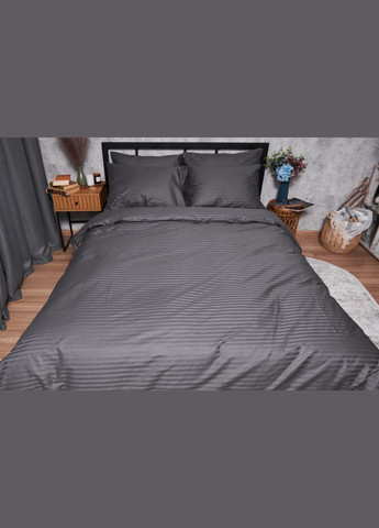 Комплект постельного белья Satin Stripe «Stripe Black» Детский 110х140 наволочки 2х50х70 (MS-830000215) Moon&Star StripeBlack (293173231)