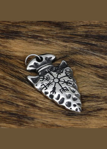 Намисто з підвіскою з наконечником списа Viking, талісман компас вікінга чоловічий Сірий No Brand (330758185)