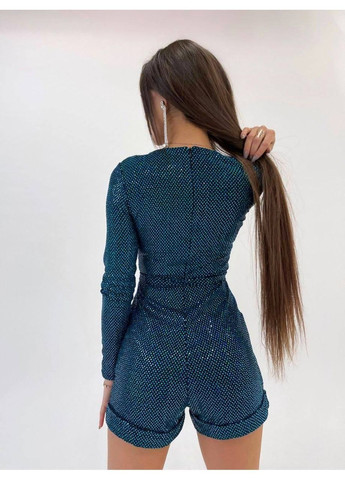 Блискучий стильний комбінезон Vakko комбінезон-шорти комбінований святковий, вечірній