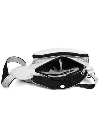 Сумка слінг через плече жіноча з натуральної шкіри для телефону та для документів велика Сірий 38915 TARWA (351489099)