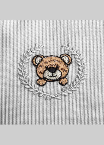 Наволочка на подушку ортопедичну дитячу BabyComfort 23х30 см бавовна з вишивкою сіра PAPAELLA (346287771)